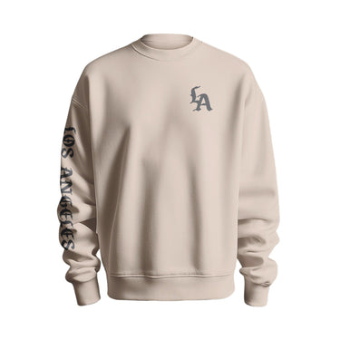 Beige Crewneck Pullover with Machete Logo - The Pepper Pantry (Formerly Marie Sharp's)